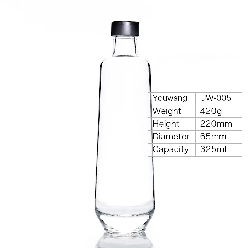 325ml Tapered Extra Flint Glass Spirit Bottle